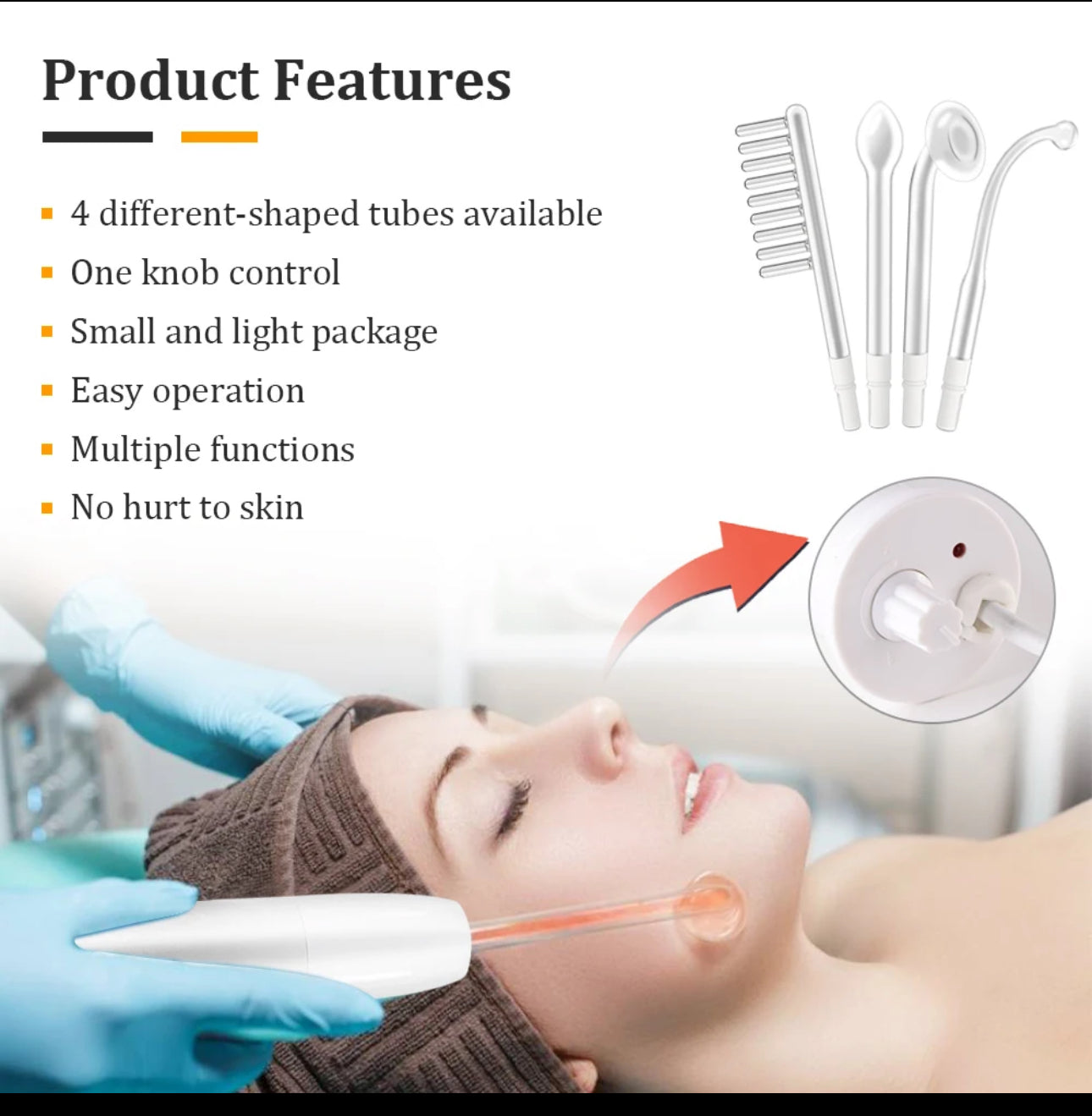 Skin Aura High Frequency 4-in-1  Facial Wand